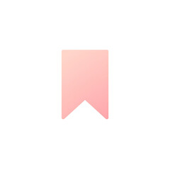 Elegant Peach Bookmark Icon A Simple Graphic for Web and App Design
