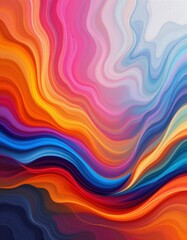 Obraz premium Abstract Colorful Swirling Waves Background