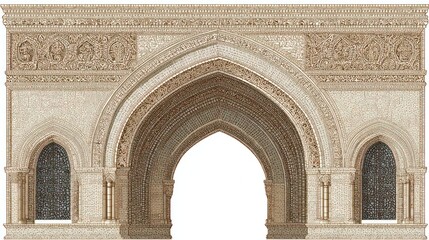 Ornate stone archway design