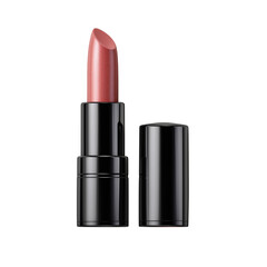 Rose Gold Lipstick with Black Case and Cap Isolated on Black makeup cosmetic isolated on a transparent background