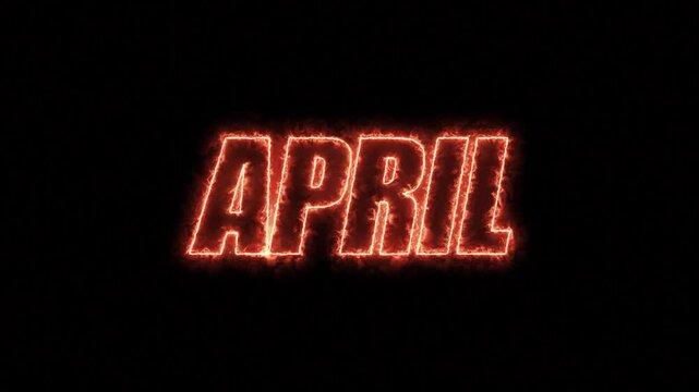 April text with fiery style.