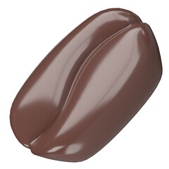 Obraz premium 3D roasted coffee bean icon caffeine ingredient