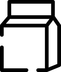 Obraz premium Minimalistic Rounded Modern Line Art Milk carton Icon