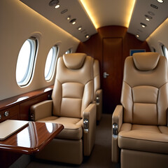 Private jet interior
