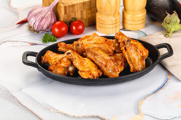 Grilled spicy chili chicken wings