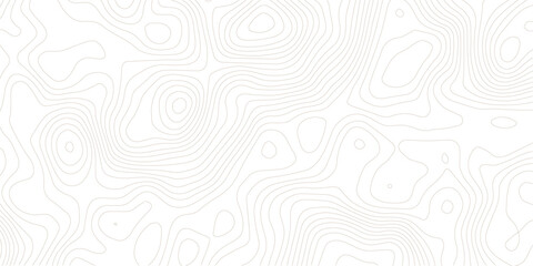 Geography landscape Topo contour map on white background, Topographic contour lines. Seamless pattern with lines Topographic map. Geographic mountain relief diagram line wave carve pattern.  © jr graphics