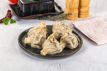 Georgian stuffed meat dumplings Khinkali