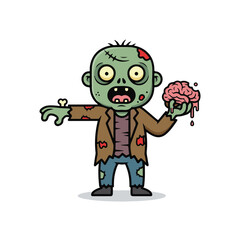 Cartoon Zombie Character Illustration