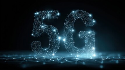 5G or 6G dot line mobile technology. Wireless data network and connection technology concept. high-speed, futuristic background. vector design.