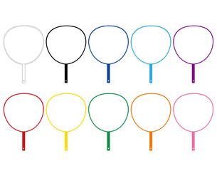 うちわ　推し活　カラー　白地