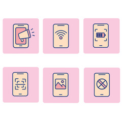 Smartphone Icons Illustration