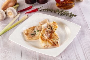 Fresh grilled calamari with herbs