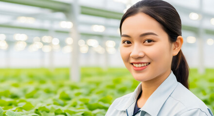 日本の施設園芸で働くベトナム人女性