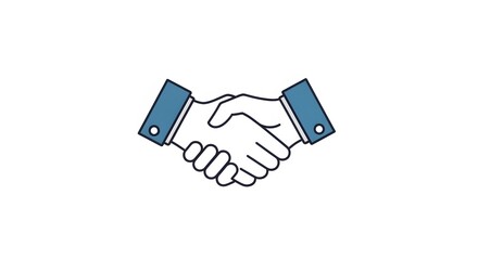 Handshake illustration symbolizing agreement partnership and collaboration in business.