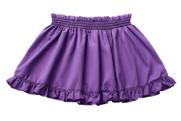 a purple skirt with ruffles on the bottom