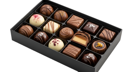 chocolate candies in box