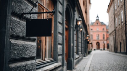 Fototapeta premium European city street scene