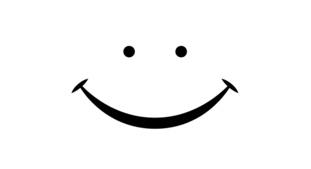 smiley face on white background