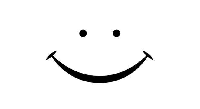 smiley face on white background
