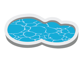 Cute Water Puddle Place Illustration
