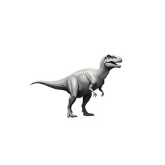 Obraz premium White 3D Model of a Tyrannosaurus Rex Dinosaur T-Rex prehistoric isolated on a transparent background