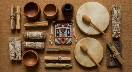 Shamanic Ritual Tools and Sacred Objects for Spiritual Ceremony