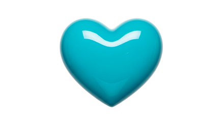 blue heart isolated on white