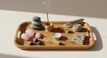 Spiritual Self-Care and Meditation Kit with Crystals and Incense