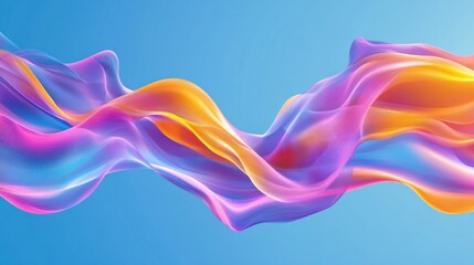 Dynamic abstract form with vibrant colors.