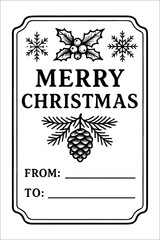 Merry Christmas Gift Tag / Label Design