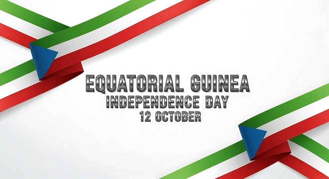 Equatorial Guinea Independence Day Celebration, 12 October, with Flag Ribbons