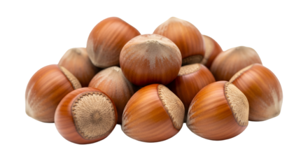 hazelnuts isolated on white