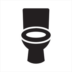 Bathroom, restroom toilet seat flat icon for apps and websites