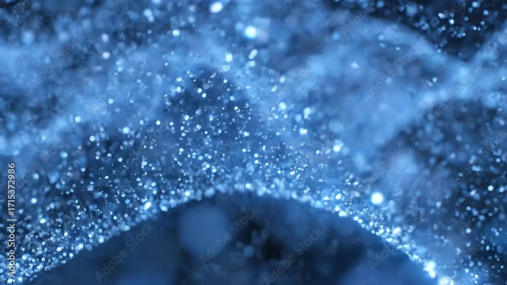 Wall mural softly glowing crystal particles swirling and creating subtle flares in an organic seamlessly loopin