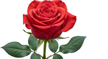 Naklejka premium red rose isolated on white