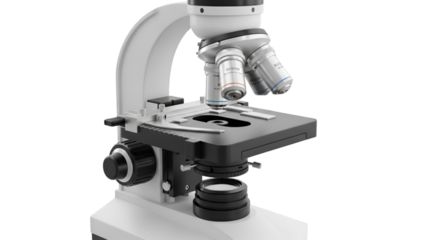 microscope isolated on white background