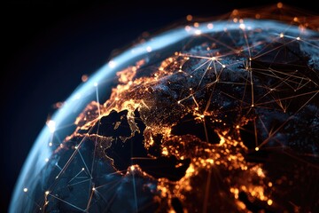Illuminated globe showcasing global network connections (1)