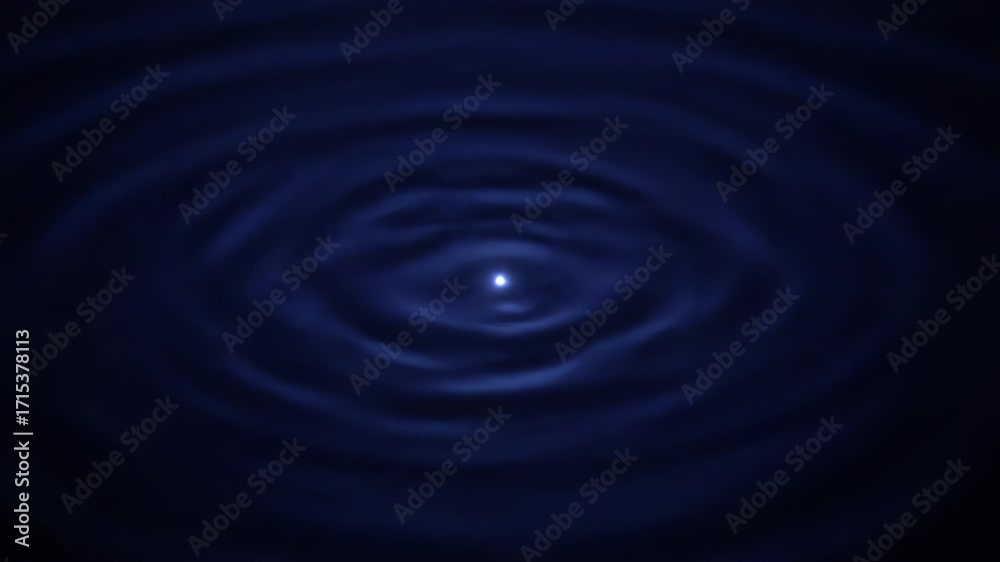 Poster subtle light ripples expanding outwards like a delicate star flare in a looping animation expanding 