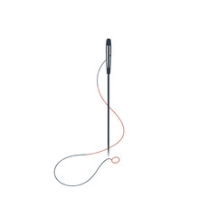 vector illustration of thread and needle