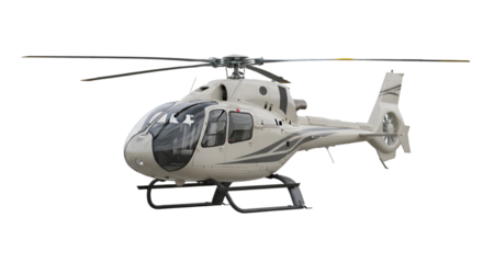 military helicopter isolated on white