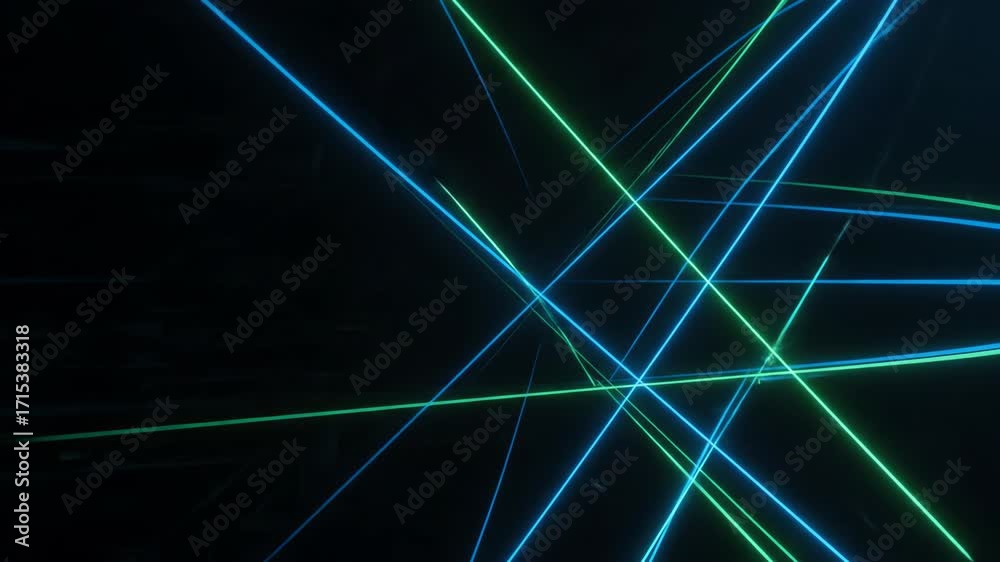Wall mural thin, sharp light beams meticulously tracing precise paths, forming a clean, seamlessly looping abst