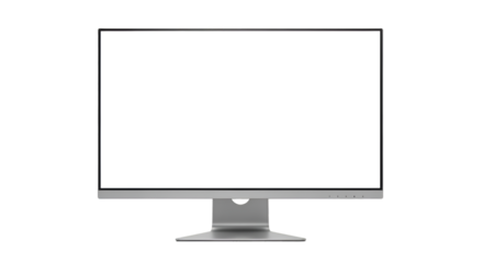 lcd monitor isolated on white