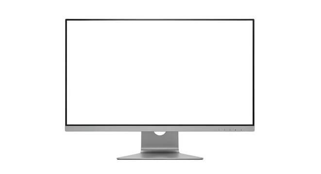 lcd monitor isolated on white