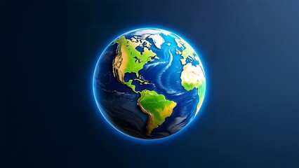 Image of earth globe planet on dark background