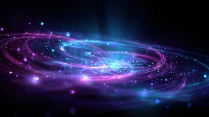 Obraz premium Stunning Cosmic Galaxy Swirl with Bright Energy Lights