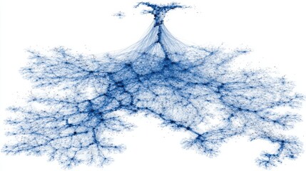Blue molecule visualization demonstrating modern scientific concepts and chemical interactions in a laboratory setting