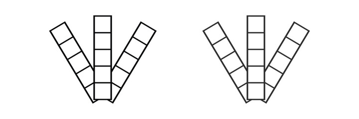 Blank photo booth strip template. Clipart image. isolated on white and black background.  EPS 10 .