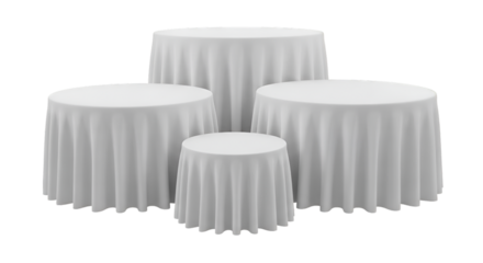 set of metal plates isolated on white