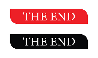 The end button icon. and icon on white background. vector illustration. Eps 10. 