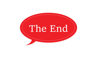 The end button icon. and icon on white background. vector illustration. Eps 10. 